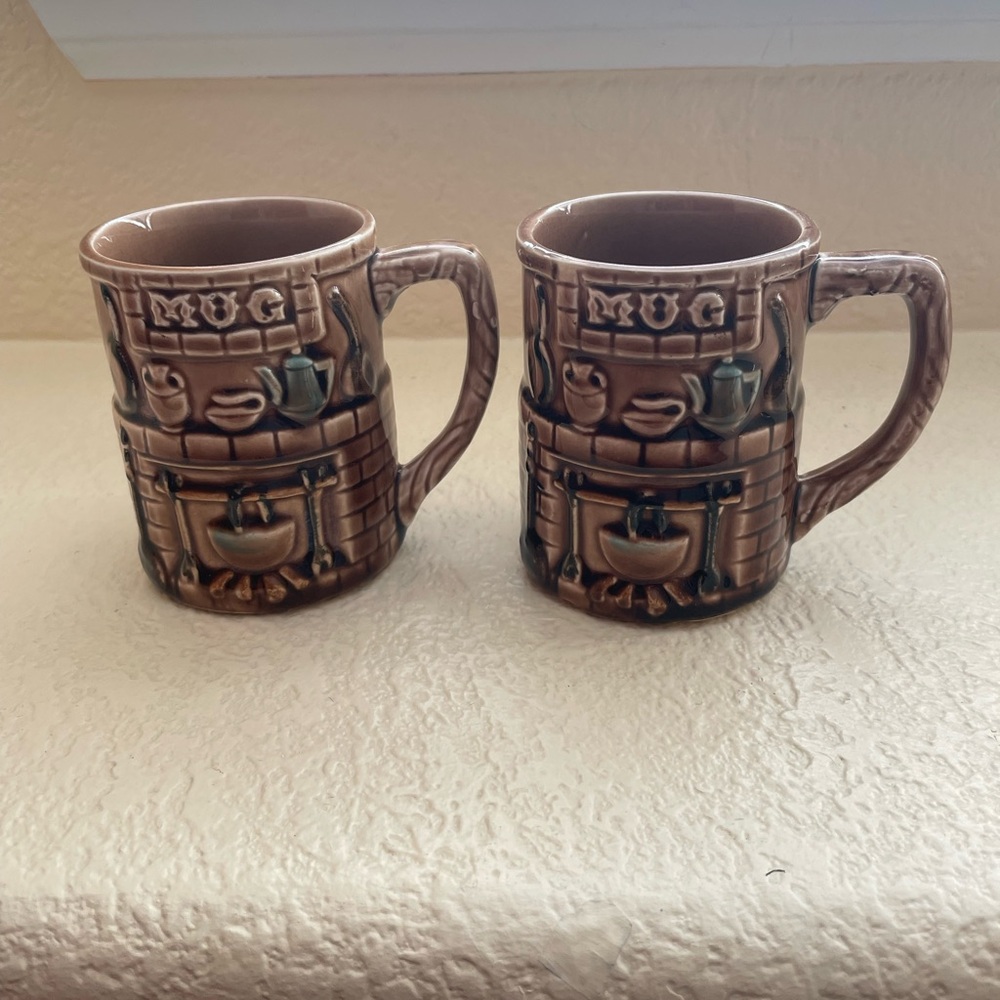 Vintage Ceramic Mug Set of 2